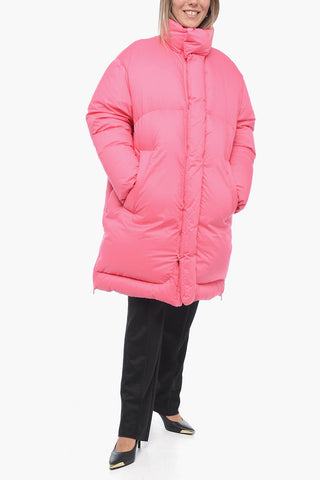 Piumino Oversized in Nylon con Tasche a Filo