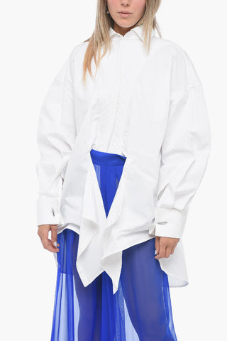 Camicia-Body Asimmetrica con Dettaglio Trapuntato