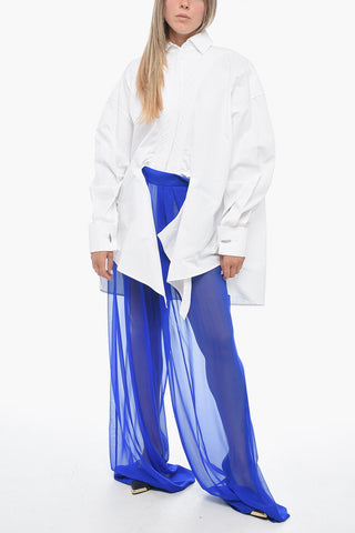 Camicia-Body Asimmetrica con Dettaglio Trapuntato