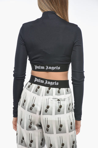 Ribbed Fabric LOGO TAPE Crop Top