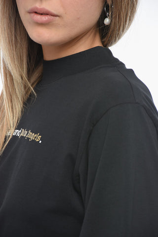 3/4-Sleeved SUNSETS AND Cotton T-Shirt