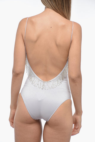 Costume Intero Effetto Glitter Con Perline