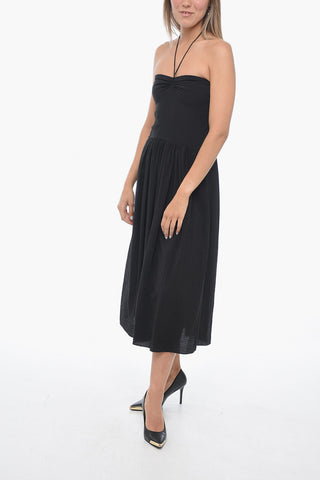 Off-Shoulder-Midi-Kleid mit ausgestelltem Schnitt