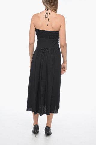 Off-Shoulder-Midi-Kleid mit ausgestelltem Schnitt