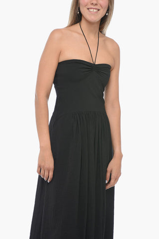 Off-Shoulder-Midi-Kleid mit ausgestelltem Schnitt