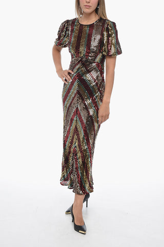 Maxidress DAISY in Paillettes con Fiocco in Velour