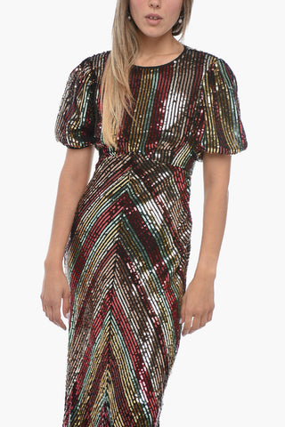 Maxidress DAISY in Paillettes con Fiocco in Velour