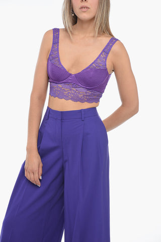 Satin Bra with Lace Detailing