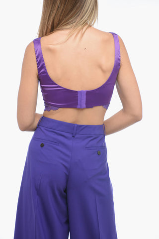 Satin Bra with Lace Detailing