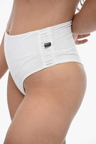 Solid-Color Triangle Bikini with High Cut