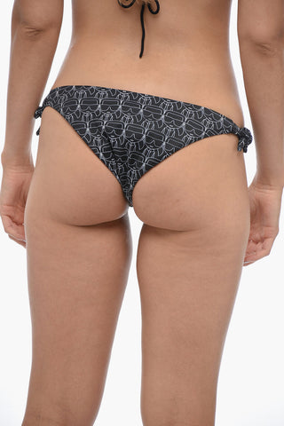 Two-Tone Bikini Brief with All-Over Logo