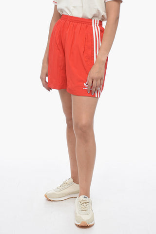 ADIDAS Nylon Shorts With Contrasting Side Bands