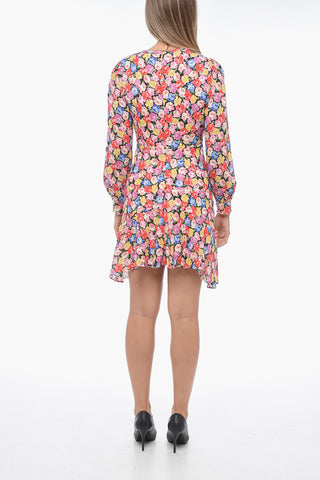 Flared Mini Dress EDITH With Lurex Floral Pattern