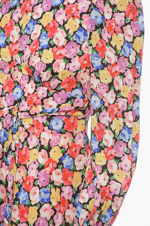 Minidress Svasato EDITH con Motivo Floreale in Lurex
