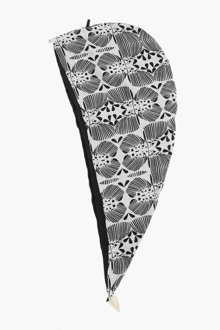 Silk Reversible Turban with Floral Print