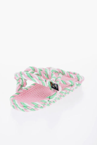 Two-Tone Rope Slingback Sandals