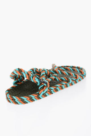 Two-Tone Rope Slingback Sandals