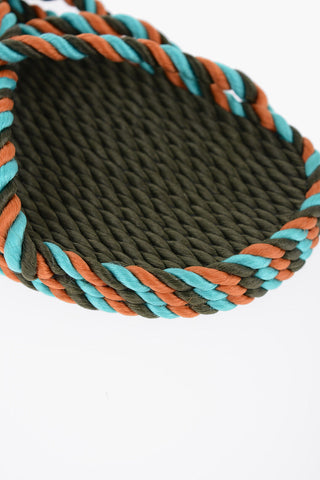 Two-Tone Rope Slingback Sandals