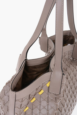 Borsa A Spalla In Pelle Intrecciata