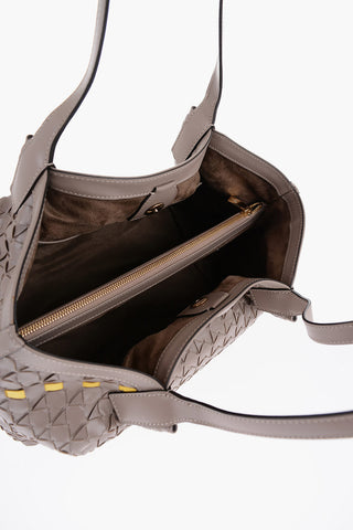 Borsa A Spalla In Pelle Intrecciata