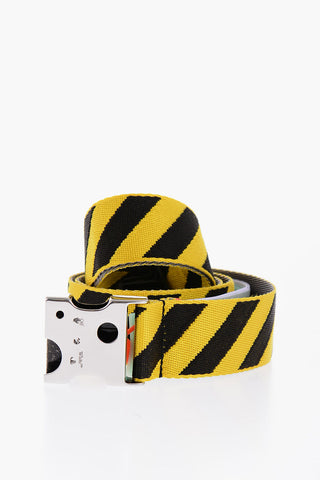 Striped METEOR Belt with Logoed Buckle