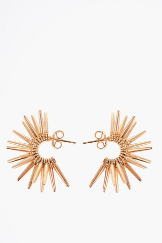 Gold-tone Spike Earrings with Butterfly Closure