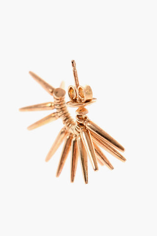 Gold-tone Spike Earrings with Butterfly Closure