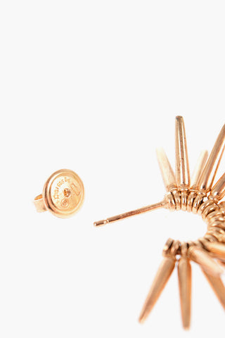 Gold-tone Spike Earrings with Butterfly Closure