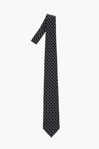 Rhombus Tie with Logo Pattern