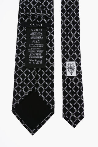 Rhombus Tie with Logo Pattern