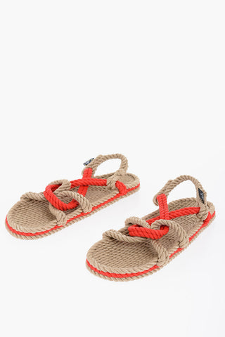 Two Tone Rope Slingback Sandals