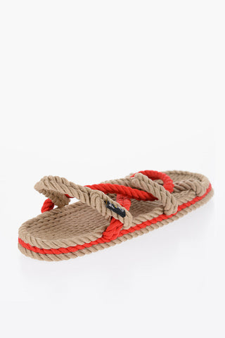 Two Tone Rope Slingback Sandals