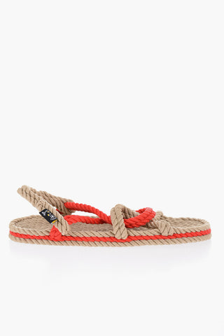 Two Tone Rope Slingback Sandals
