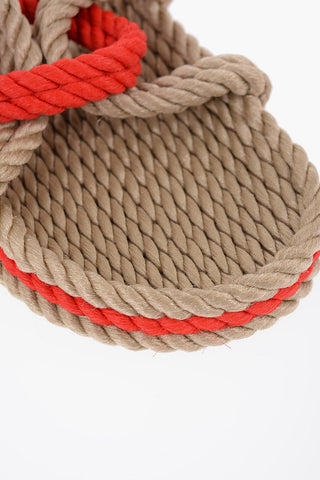 Two Tone Rope Slingback Sandals