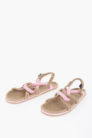 Two Tone Rope Slingback Sandals