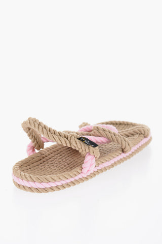 Two Tone Rope Slingback Sandals