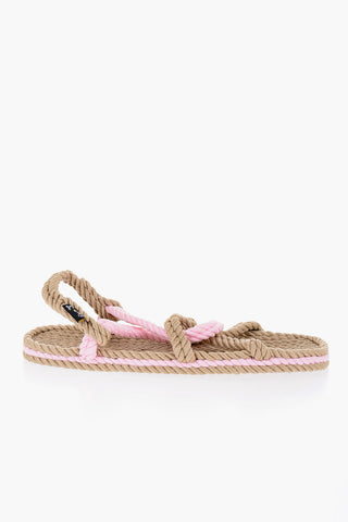 Two Tone Rope Slingback Sandals