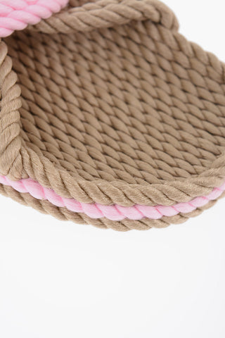 Two Tone Rope Slingback Sandals