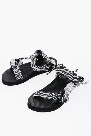 Zebra Patterned TREKKY Sandals with Velcro Closure