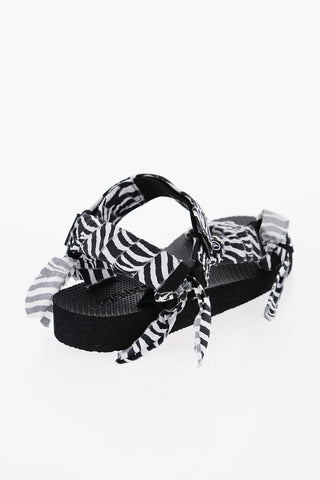 Zebra Patterned TREKKY Sandals with Velcro Closure