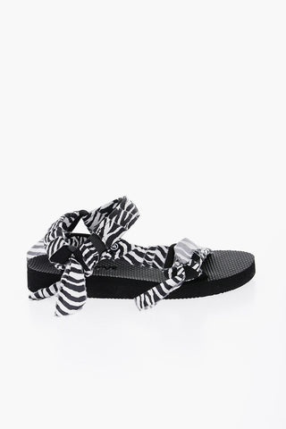 Zebra Patterned TREKKY Sandals with Velcro Closure