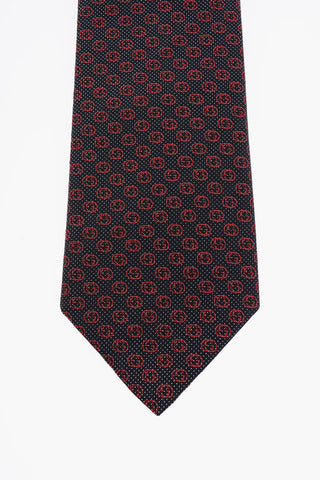 Polka-dot Monogrammed Tie