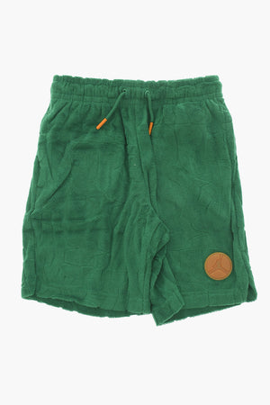 AIR JORDAN Einfarbige Shorts aus Baumwoll-Frottee mit 3 Taschen