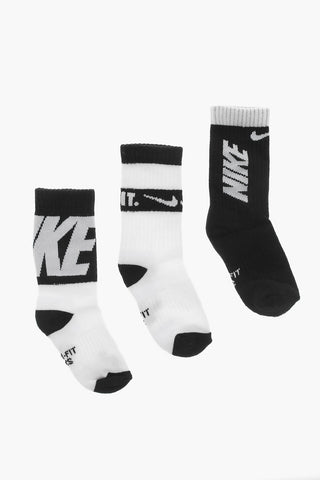 AIR JORDAN Set 3 Paia di Calzini Dri-Fit con Logo a Contrasto