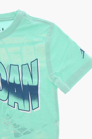 AIR JORDAN Cotton-Blend Crewneck T-Shirt with Maxi Front Print