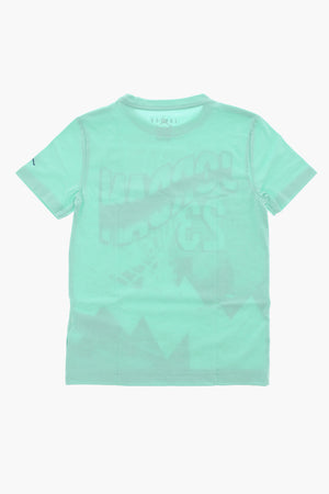 AIR JORDAN Rundhals-T-Shirt aus Baumwollmischung mit großem Frontprint
