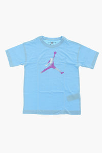 AIR JORDAN T-Shirt Girocollo in Tinta Unita con Stampa Sfumata