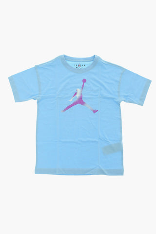 AIR JORDAN T-Shirt Girocollo in Tinta Unita con Stampa Sfumata