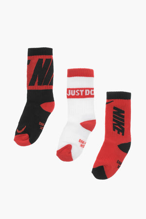 AIR JORDAN Set 3 Paia di Calzini Dri-Fit con Logo a Contrasto
