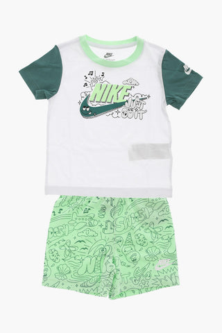 Set aus bedrucktem Rundhals-T-Shirt und Shorts